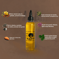 Nourishing Hair Oil - Strengthen & Protect | Organic Oils with ingredient benefits like jojoba, almond, and castor oils for hydration, growth, and scalp health.
