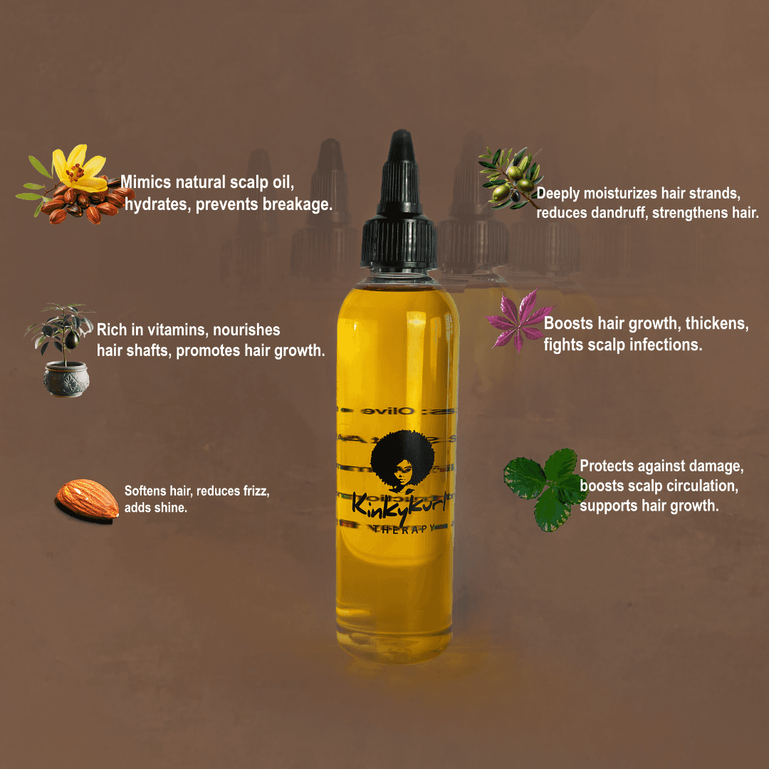 Nourishing Hair Oil - Strengthen & Protect | Organic Oils with ingredient benefits like jojoba, almond, and castor oils for hydration, growth, and scalp health.